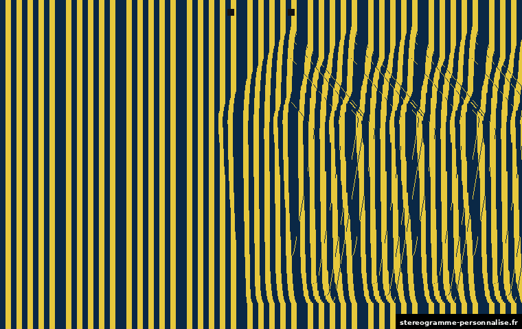 Stéréogramme Diamant, motif motif coloré (bandes), profondeur faible