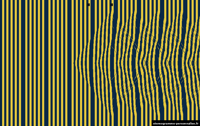 Stéréogramme Losange, motif motif coloré (bandes), profondeur faible