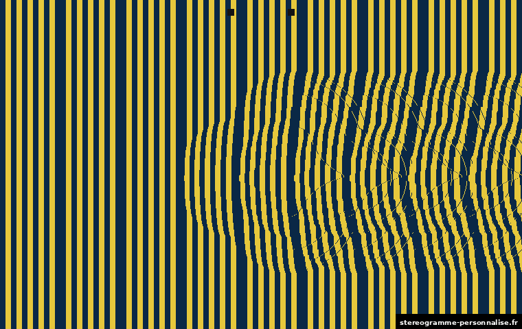 Stéréogramme Nuage, motif motif coloré (bandes), profondeur faible